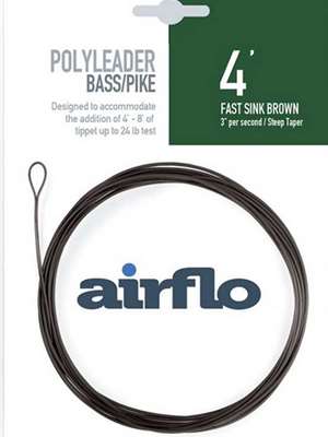 Airflo Bass and Pike Polyleaders- Fast Sink Sinking Leaders