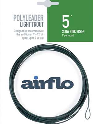 Airflo 5' Light Trout Polyleaders- Fast Sink Sinking Leaders