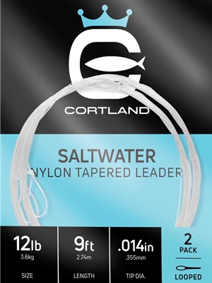 Cortland Nylon Saltwater Tapered Leaders Fly Fishing Leaders- Saltwater