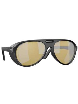 Costa Grand Catalina Sunglasses- matte black with sunrise silver mirror 580G lenses Costa del Mar