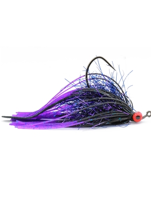 ehler's grim reaper black purple flies for saltwater, pike and stripers