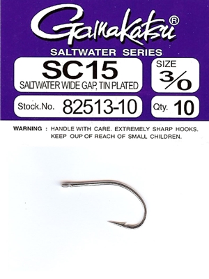 gamakatsu sc-15 wide gape saltwater fly hooks saltwater fly tying hooks