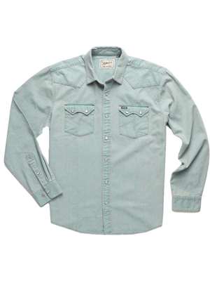 Howler Brothers Dust Up Denim Snapshirt in Garth Light Wash Men's Fly Fishing Shirts at Mad River Outfitters