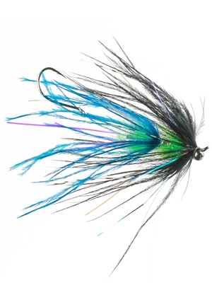 Ostrich Mini Intruder- blue/black Swing and Spey Flies