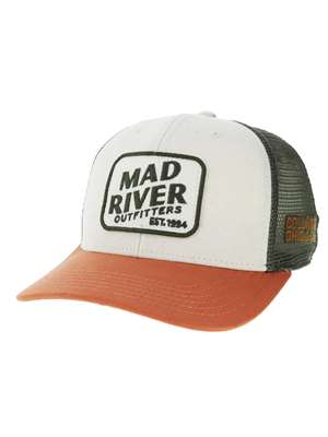 Mad River Outfitters Mid-Pro Snapback Hat- stone/bronze/light olive Mad River Outfitters Logo Hats