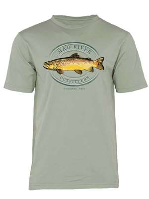 Mad River Outfitters Pigment Dyed T-Shirt- cement with MRO bass logo mad river outfitters Men's T-Shirts