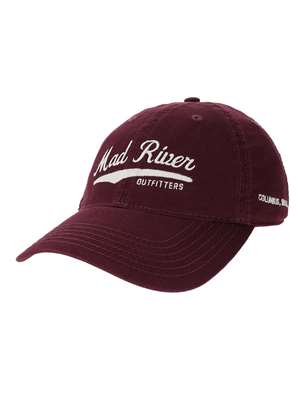 Mad River Outfitters Relaxed Twill Collegiate Hat- maroon Mad River Outfitters Logo Hats