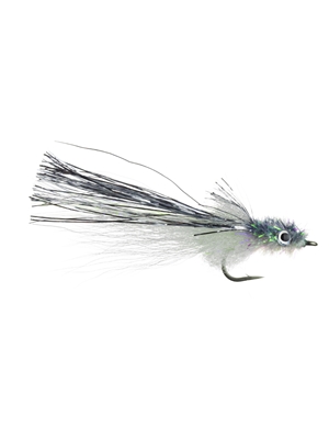 Mini Murdich Minnow Fly- Gray/White Streamers