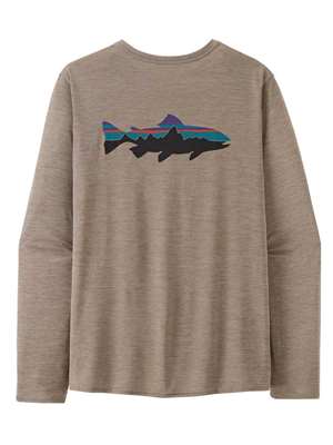 Patagonia Men's Long-Sleeved Capilene Cool Daily Graphic Shirt in Seabird Grey X-Dye Men's Fly Fishing Shirts at Mad River Outfitters