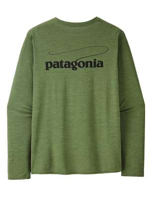 Patagonia Men's Long-Sleeved Capilene Cool Daily Graphic Shirt in Terrain Green X: Dye Men's Fly Fishing Shirts at Mad River Outfitters