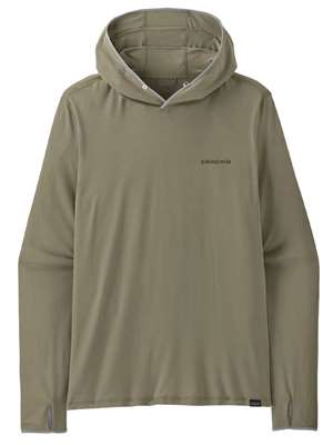 Patagonia Men's Tropic Comfort Natural Graphic Hoody in Fitz Roy Trout: River Rock Green Men's Fly Fishing Shirts at Mad River Outfitters