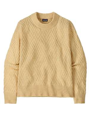 Patagonia Women's Recycled Wool-Blend Crewneck Sweater in Chevron Cable: Natural Patagonia Layering and Insulation