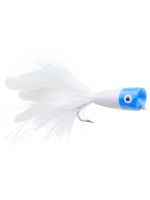 saltwater popper fly blue white Redfish Flies