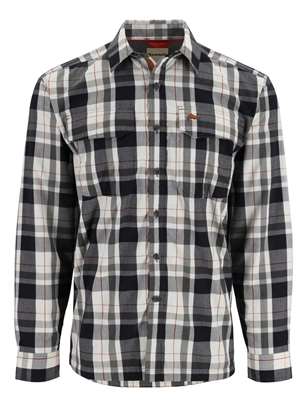 simms coldweather shirt Gunmetal Logan Plaid Fly Fishing Insulation