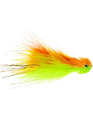 Sabota's Swimmin' Jimmy in Chartreuse / Orange Largemouth Bass Flies - Subsurface