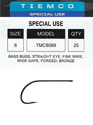 tiemco 8089 bass bug fly hooks Tiemco Fly Hooks