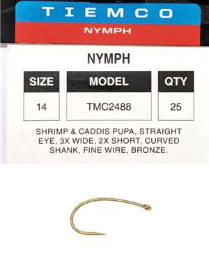 Tiemco 2488 Fly Hooks fly tying nymph hooks